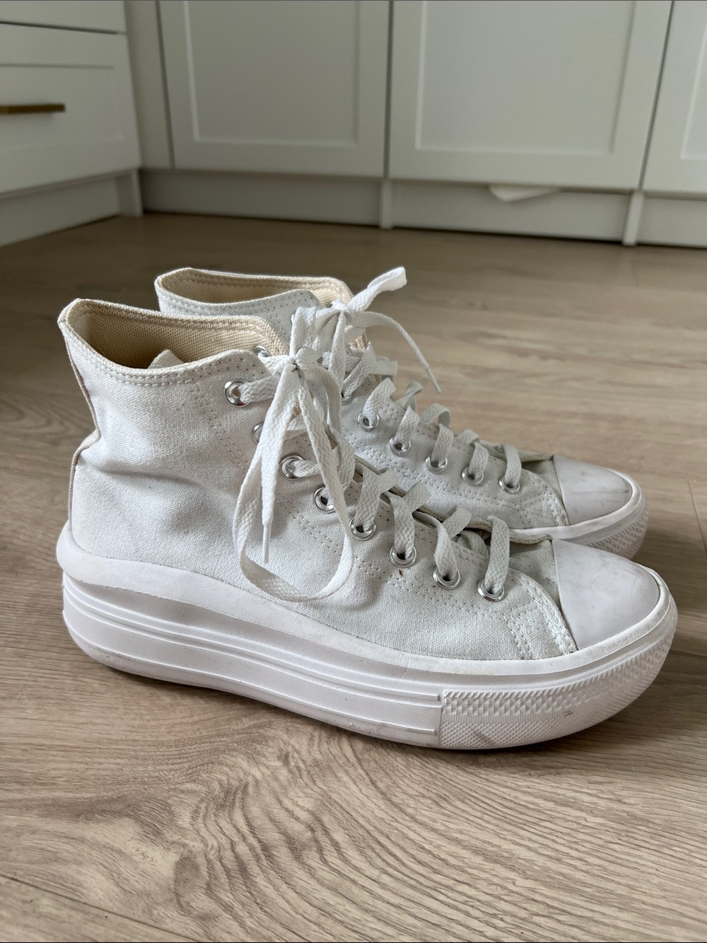 Classic High-Top Canvas Sneakers - White